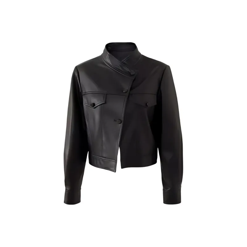 YALIDA Leather Jackets Women's-0