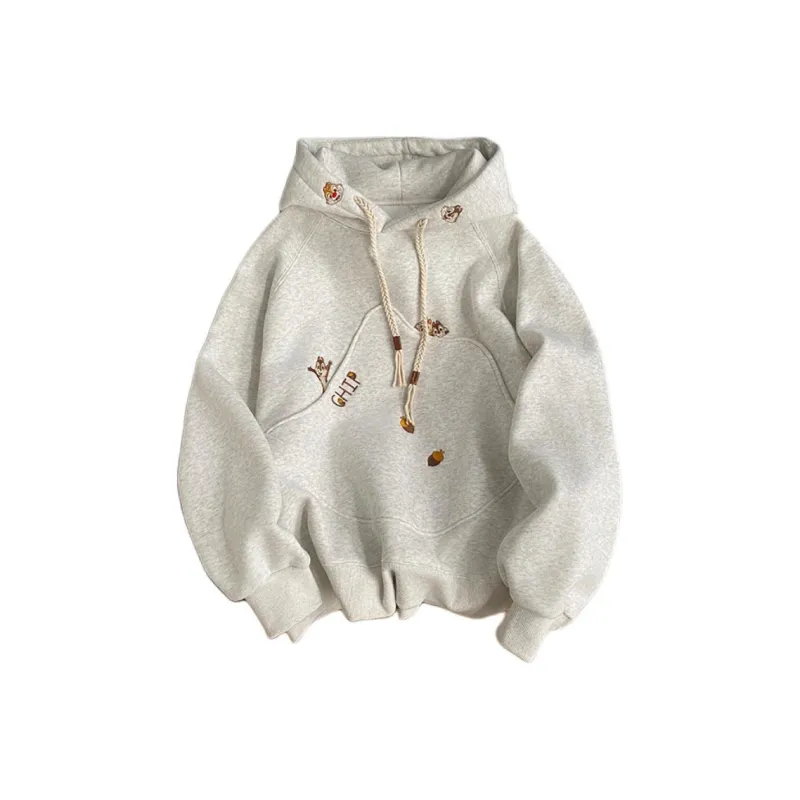 Mu Xiao Xin Sweatshirt Women's White Gray-0