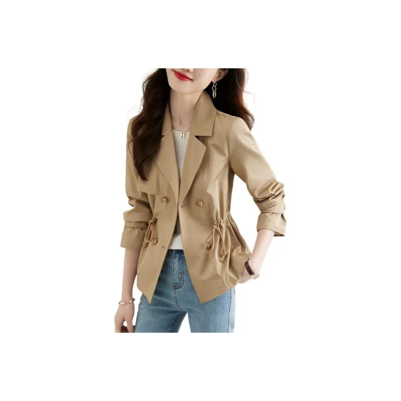 XWI Trench Coats Women's Khaki-0