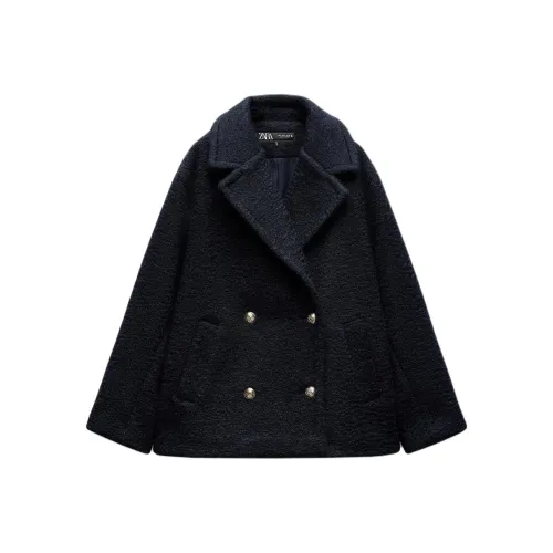 ZARA Coats Women's Sea Blue