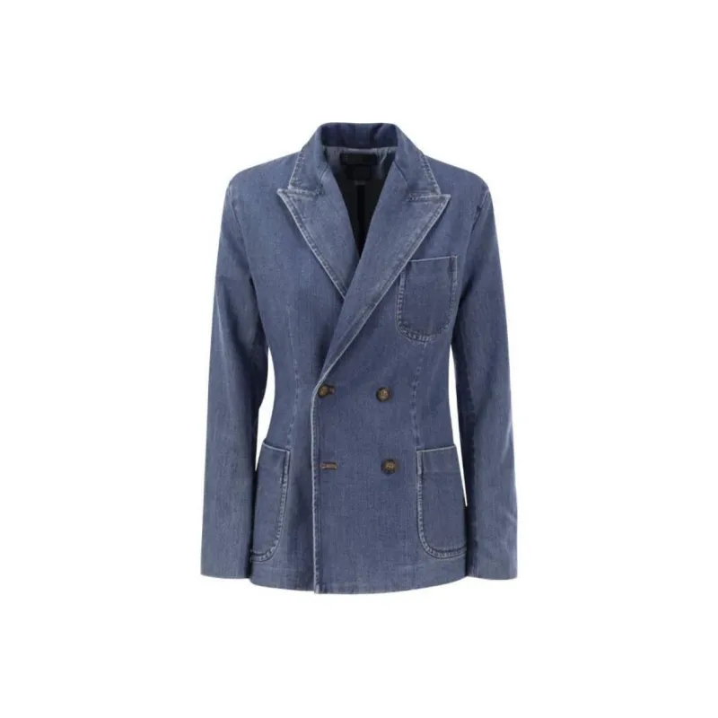 Polo Ralph Lauren Double Breasted Denim Blazer-0