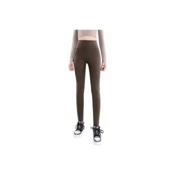 Tonlion High Rise Casual Pants Women's Dark Coffee