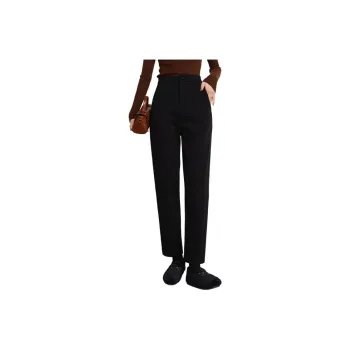 Late White Casual Pants Women's Black