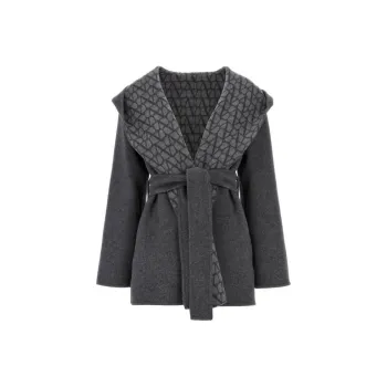 Valentino Trench Coat Women's Gray
