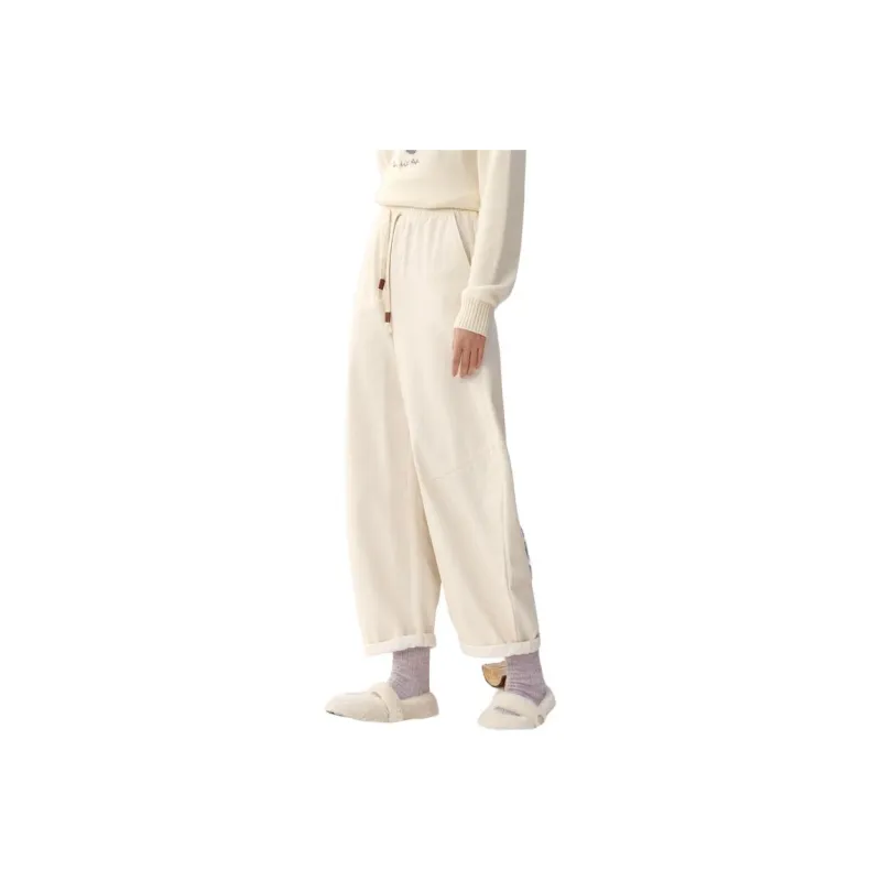 ZIHAN Casual Pants Women's Beige Gold-0