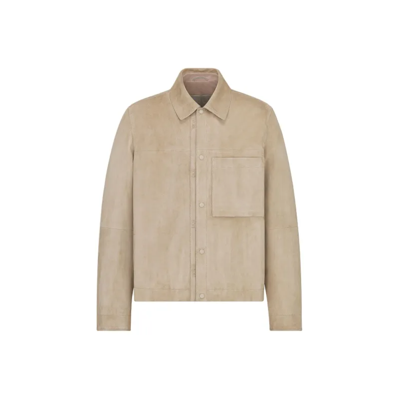 DIOR Leather Jacket Women's Beige-0