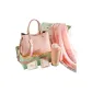 "New Chinese Style-Lingbo Powder Handbag"+Insulated Cup+Camellia Silk Scarf+Flower Tea