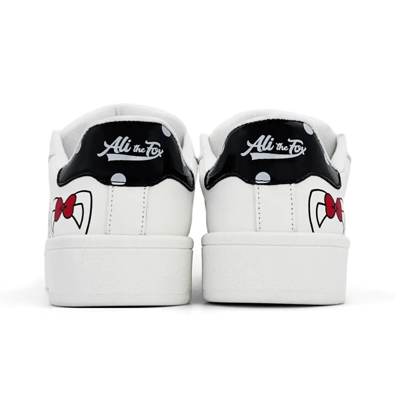 ALI THE FOX Skateboard Shoes Women's Low Top White-5