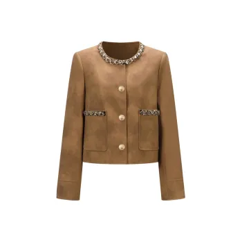 Three Quarters Cropped Coat Women's Brown