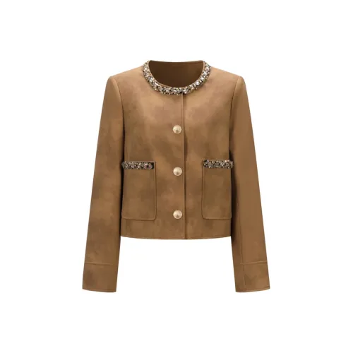 Three Quarters Cropped Coat Women's Brown