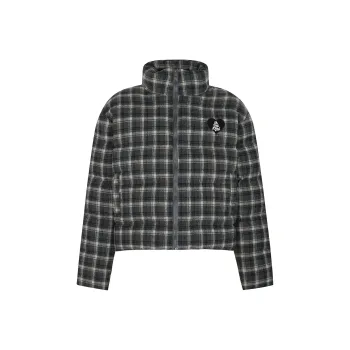 LKOD Puffer Jacket Women's Plaid