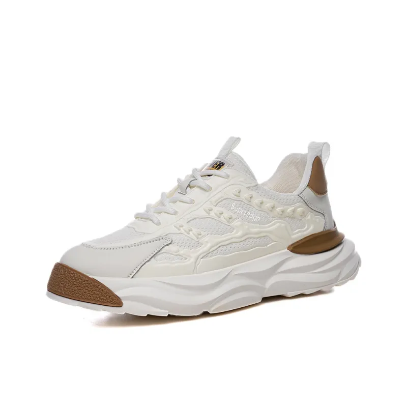 SUPEREDGE Slip Resistant And Abrasion Resistant Coverage Low Top Chunky Sneakers Men's-4