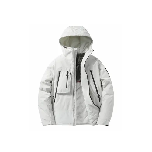 MASGLO Puffer Jacket Unisex Ivory White