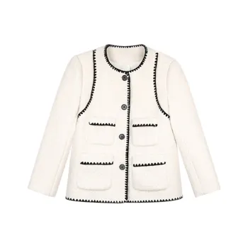 SONGBENSANGSANG Chanel Inspired Women's Fall And Winter New Arrival Velvet feel Coat Women's