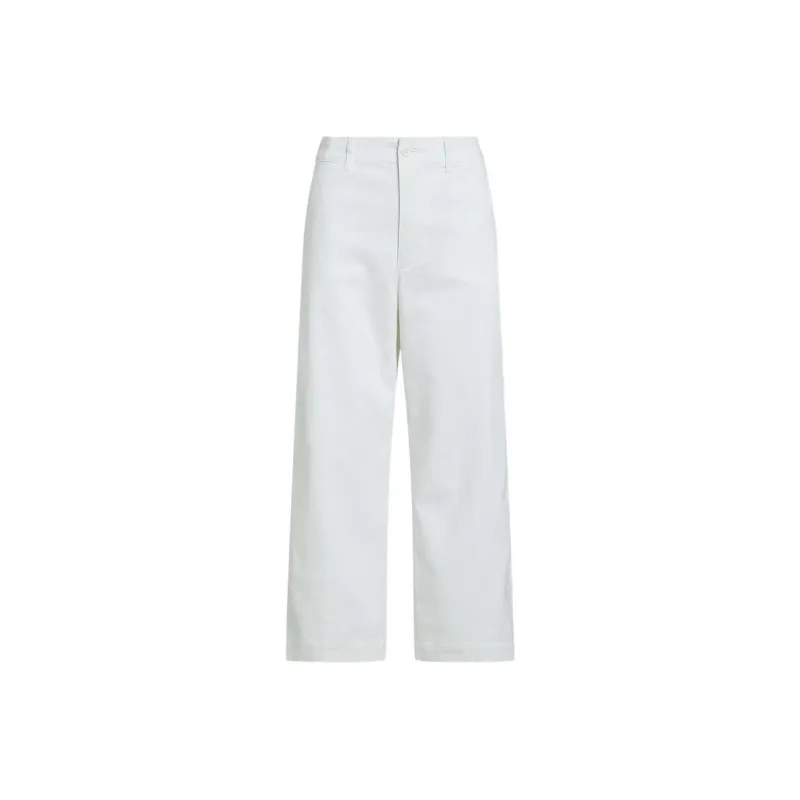 Polo Ralph Lauren Twill Wide Leg Cropped Trousers-0