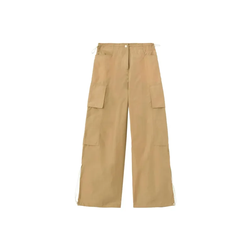 PALM ANGELS Drawstring Hem Wide Leg Trousers-0