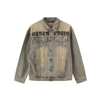 PLUSONEONE+ Denim Jacket Unisex Yellow Mud