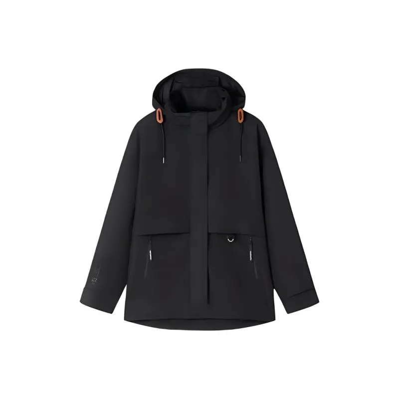 OUTDOOR PRODUCTS Windproof Thermal Windbreaker Jacket Women's Classic Black-0