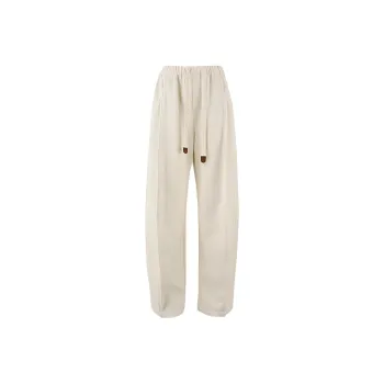 YOEYYOU Casual Pants Women's Cream White