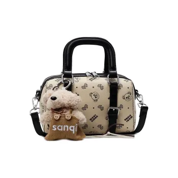 Yalu PU Handbag Unisex Ecru/Coffee/Brown/Pink