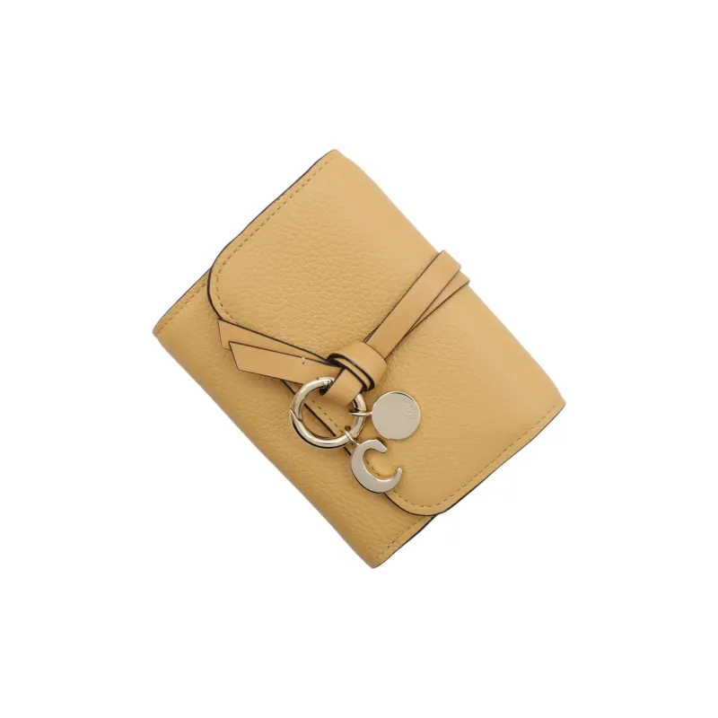 Chloe Alphabet Leather Wallet Women's Tranquil Brown-1