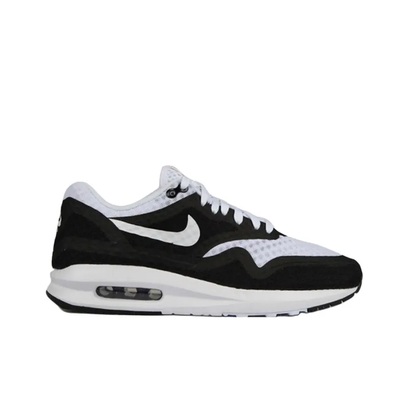 Nike Air Max Lunar 1 Anti Slip Wear Resistant Low Top Casual Shoes Men's Black White-1