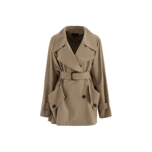 JORYA Trench Coat Women's Brown Green