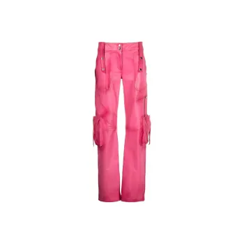 Blumarine Straight-leg Leather Cargo Trousers
