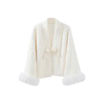 Blovelan Velvet feel Coat Women's Frosty Apricot