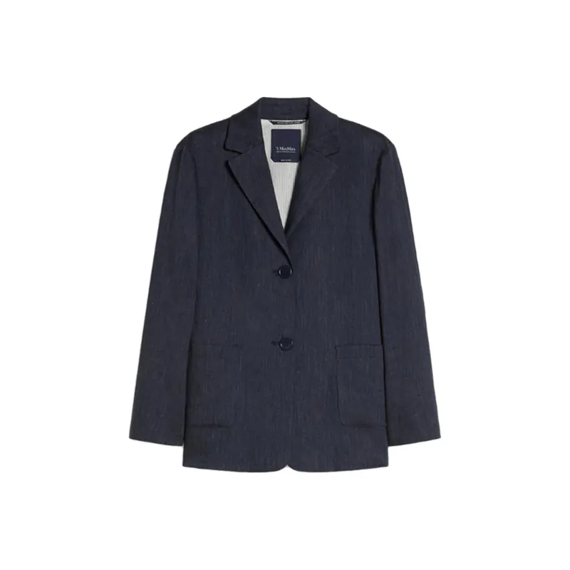 'S MAX MARA Derna Single Breasted Long Sleeved Jacket-0