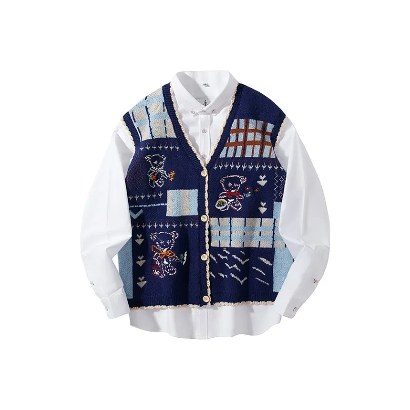 RED DRAGONFLY Vest Unisex Navy Blue-0