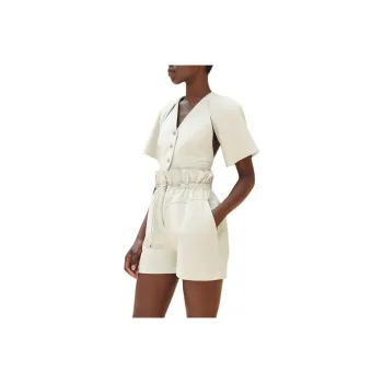 HERMES SS24 Leather Jacket Women's White