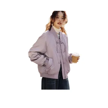 Mo Han Yi Mei Puffer Jacket Women's Gray Purple