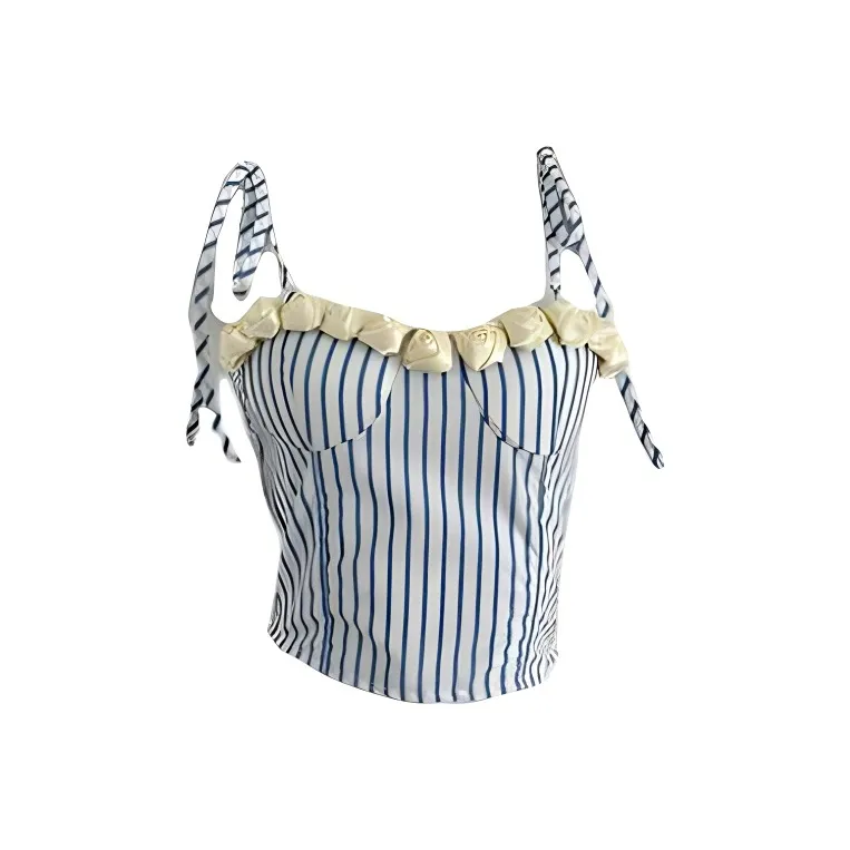 SISC Camisoles Women's Blue White Stripes-0
