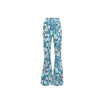 DVF Diane Von Furstenberg Brooklyn Floral print Flared Trousers