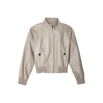 Ferragamo Cropped Nappa Bomber Jacket