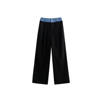 Initial Language Casual Pants Women's Black