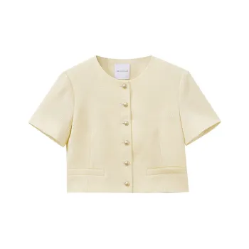 SHUIYUNJIAN Cropped Coat Women's Butter