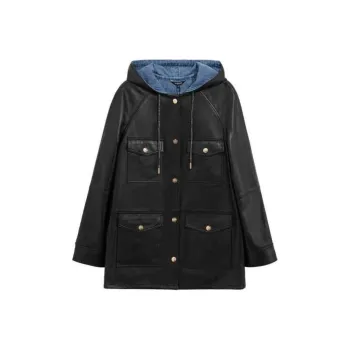 Bebe FW24 Leather Jacket Women's Black