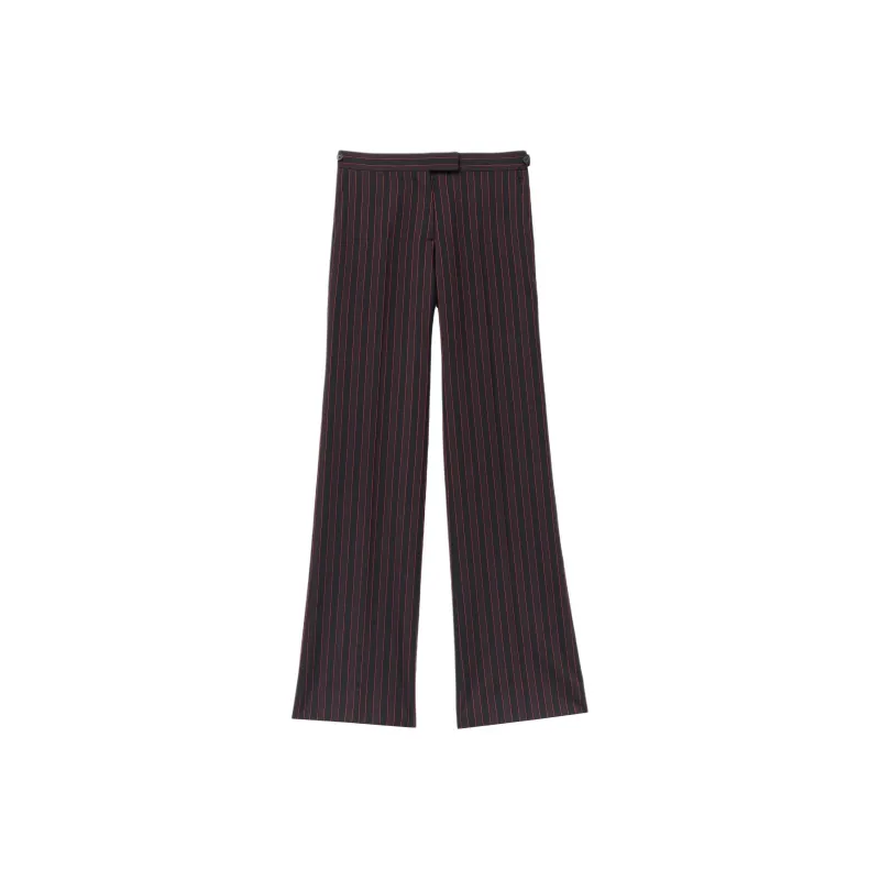 Alexander McQueen Pinstriped Low Rise Trousers-0