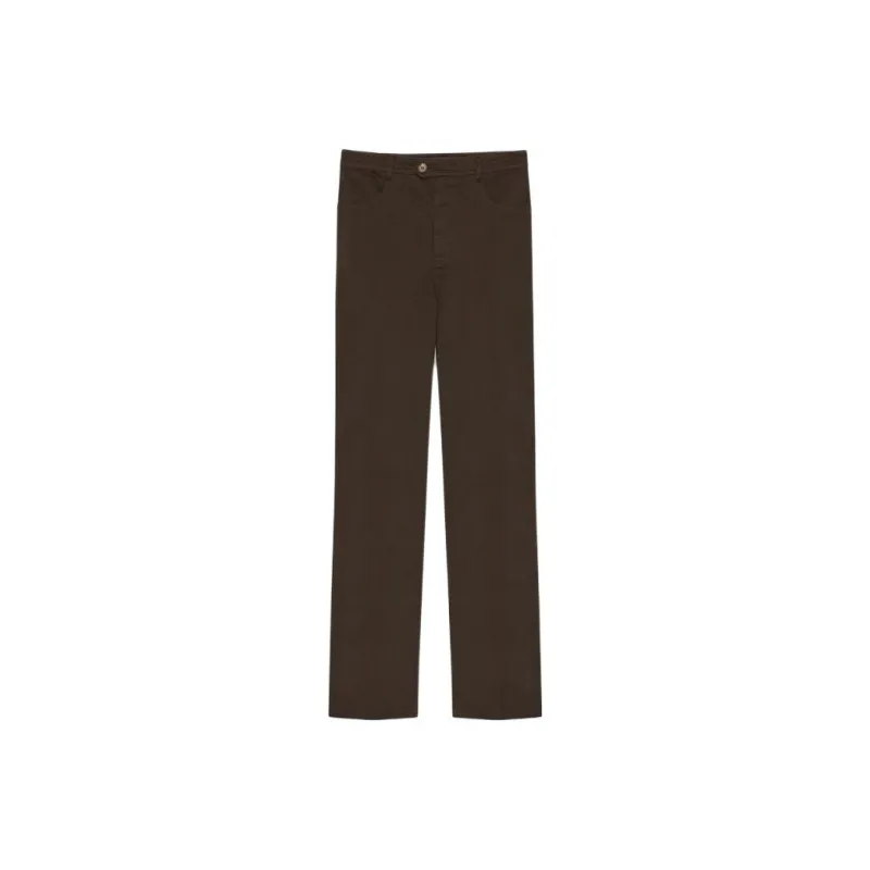 SAINT LAURENT Mid Rise Straight Leg Pants-0