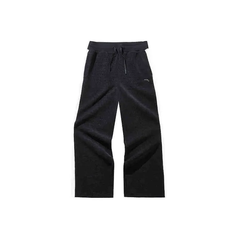 Anta Comprehensive Training Collection Sports Lifestyle Collection Casual Pants Women's Basic Black/Papyrus White-0