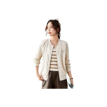 TERRE BLEUE Baseball Jacket Women's Beige