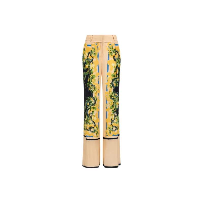 Roberto Cavalli Floral print Straight leg Trousers-0