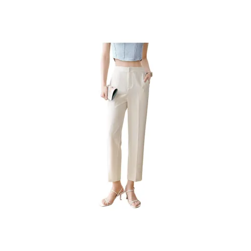 Mo Han Yi Mei Casual Pants Women's Beige Apricot