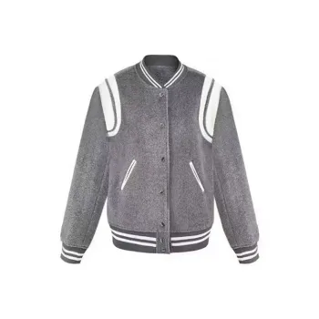 Mu Xiao Xin Baseball Jacket Unisex Gray Upgraded