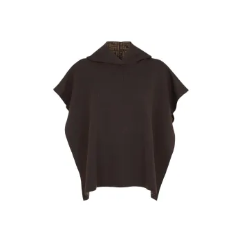 FENDI Hooded Stretch Poncho
