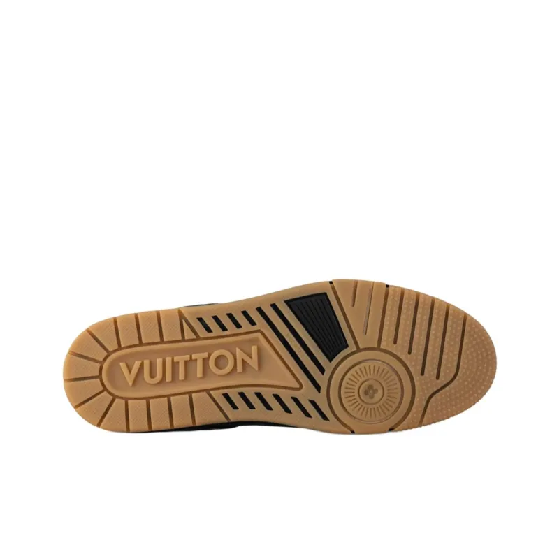 LOUIS VUITTON Trainer Low Top Skateboard Shoes Men's Black-5