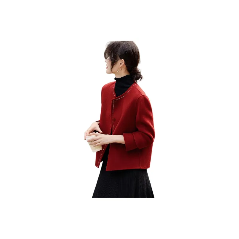 XWI Coats Women's Burgundy-0