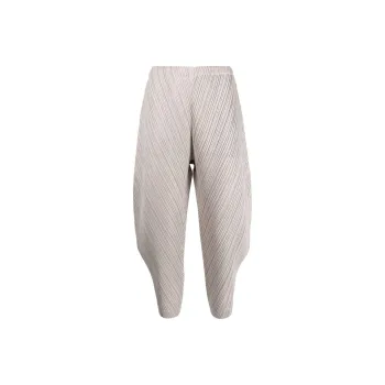 PLEATS PLEASE ISSEY MIYAKE Casual Pants Women's White